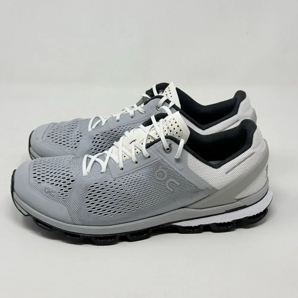 On Cloudsurfer Running Shoes Mens 10.5 Gray White Mesh Lightweight Sneakers - Picture 4 of 16
